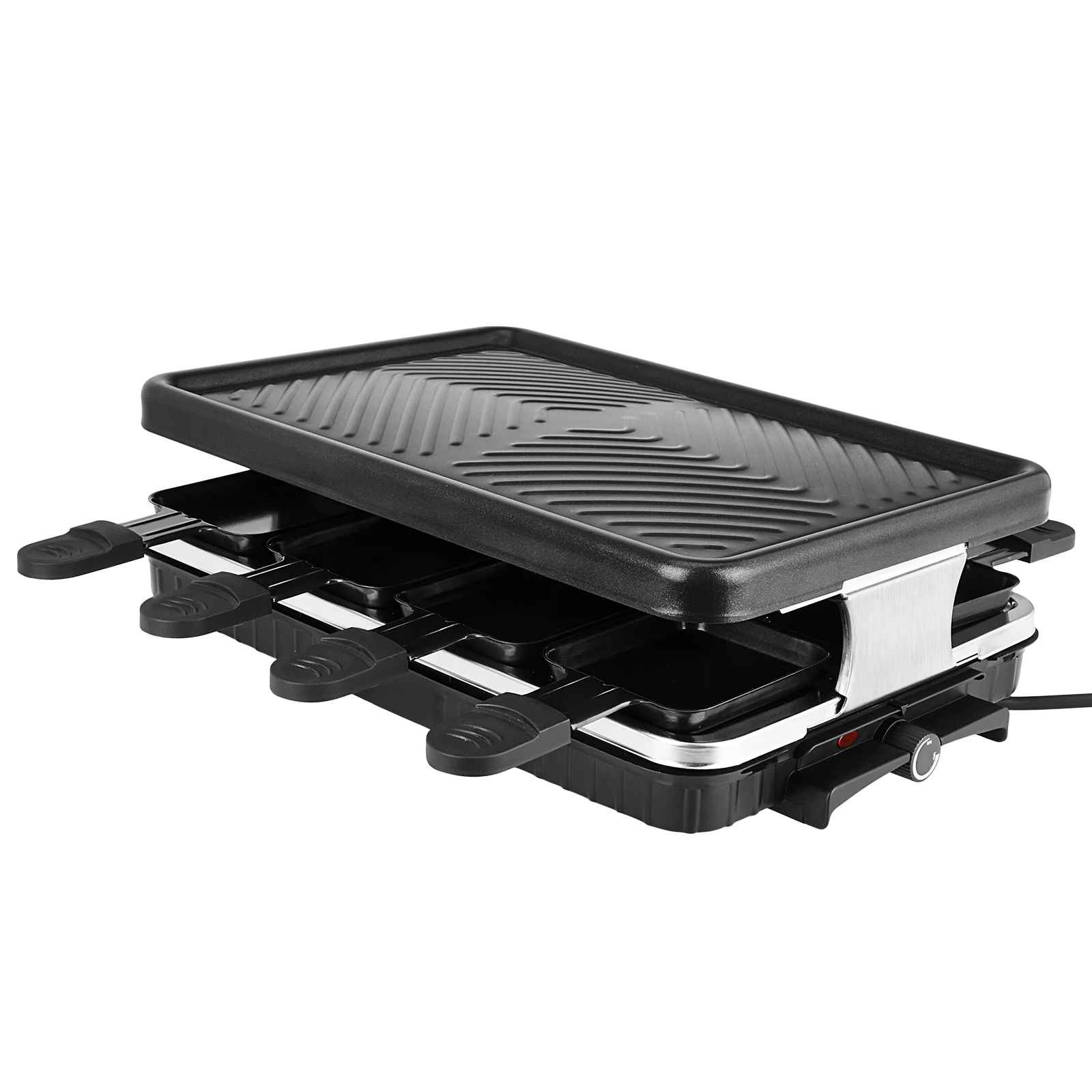 plancha electrique noire de cuisine sans fumée